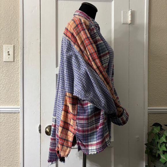 BDG Multicolor Plaid Patchwork Shirt - Picture 9 of 14